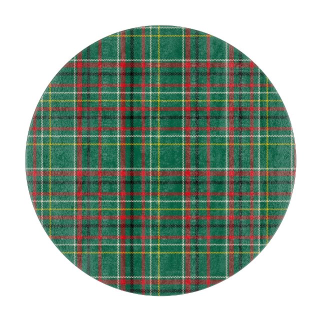 Christmas Plaid Green Pattern-23914 Cutting Board (Front)