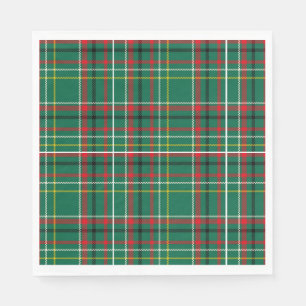 Christmas Plaid Green Pattern-23914 Napkin