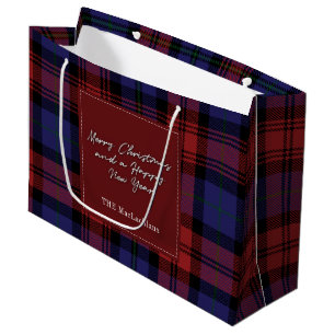Christmas Plaid Holidays MacLachlan Tartan Large Gift Bag