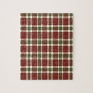 christmas-plaid- jigsaw puzzle