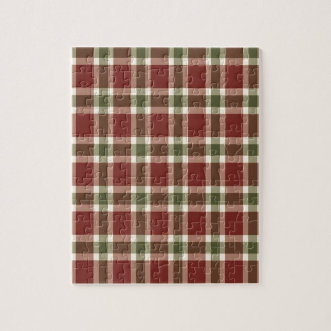 christmas-plaid- jigsaw puzzle (Vertical)