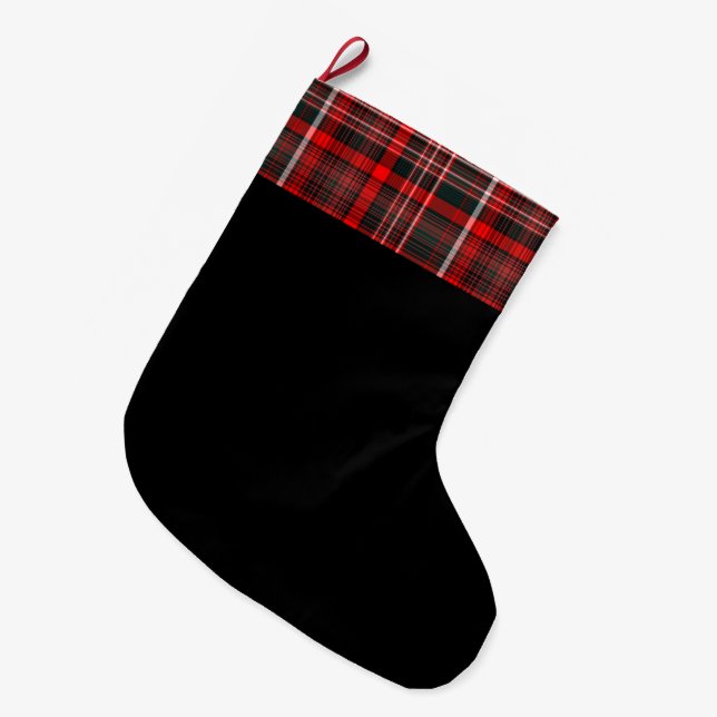 Christmas Plaid Large Christmas Stocking (Front (Hanging))