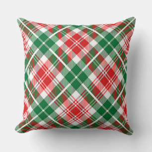 Christmas Plaid Large Square  Cushion