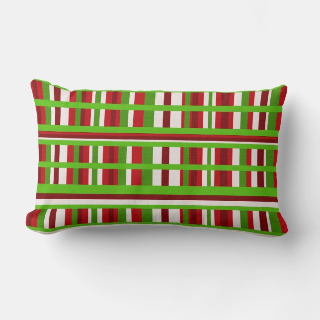 Christmas Plaid Lumbar Cushion (Front)