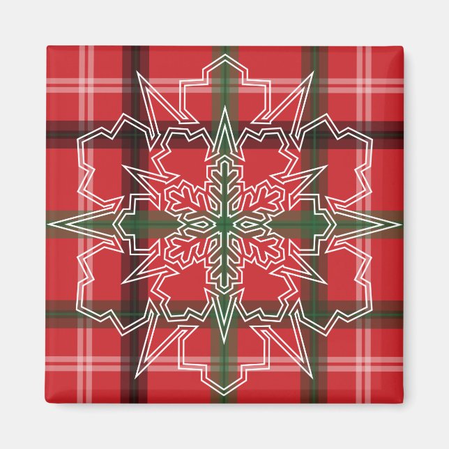 Christmas plaid magnet (Front)