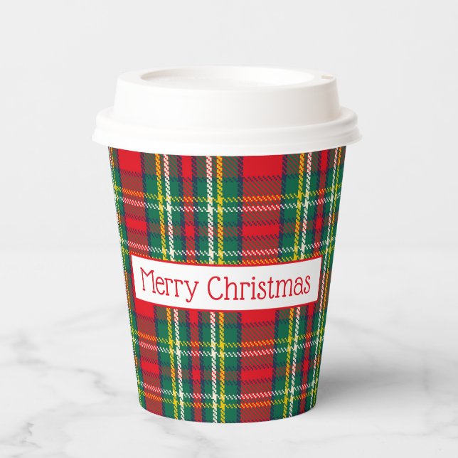 Christmas Plaid Paper cup (Front)