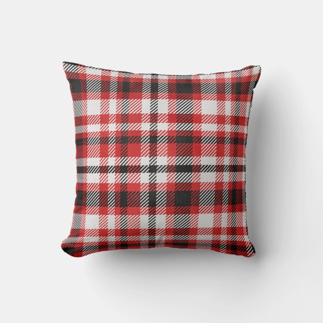 Christmas plaid pattern cushion (Front)