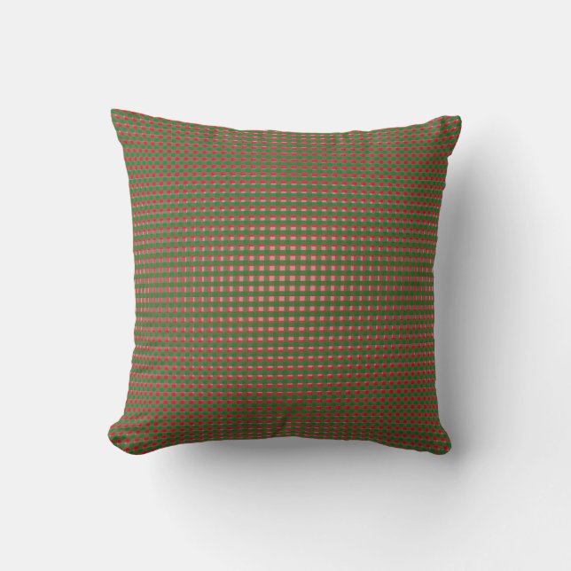 Christmas Plaid Pattern Cushion (Front)