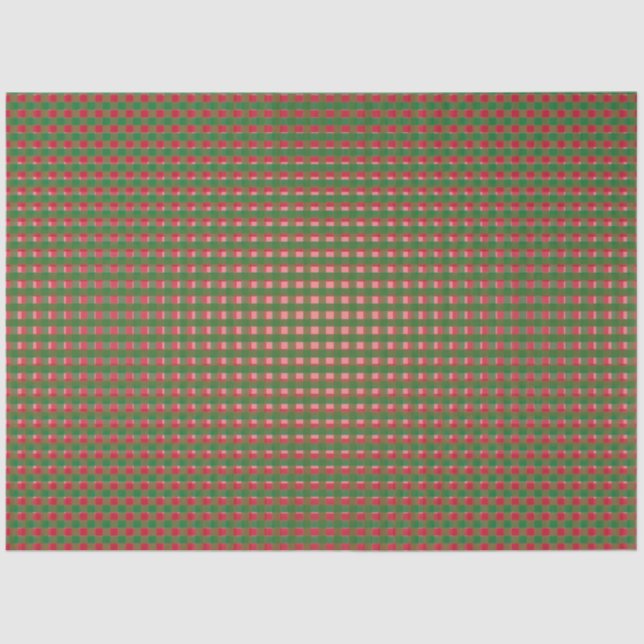 Christmas Plaid Pattern Tissue Paper (Front)