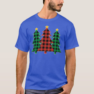 Christmas Plaid Pattern Ugly Christmas Tree  T-Shirt