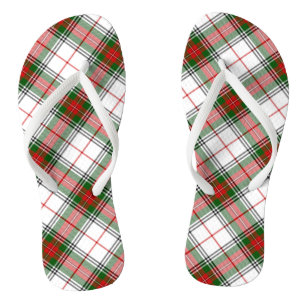 Christmas Plaid ~ Personalised Thongs
