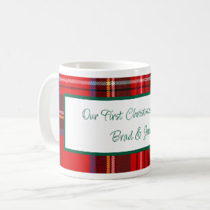 Christmas Plaid PERSONALIZE Coffee Mug