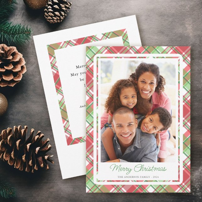 Christmas Plaid Photo Card (Creator Uploaded)