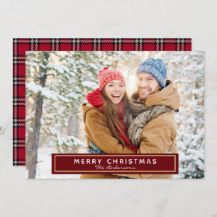 Christmas Plaid Photo Card