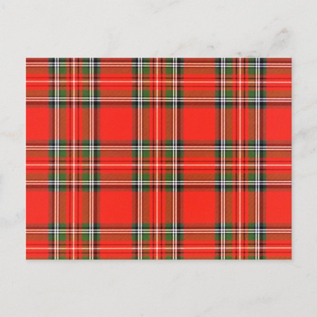 Christmas Plaid Postcard (Front)