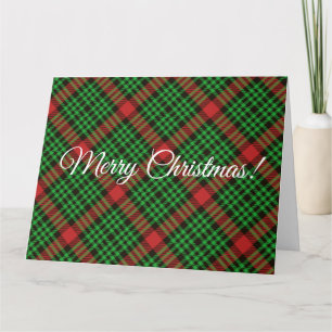 Christmas Plaid Red and Green Wrapping   Card
