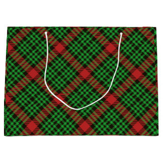 Christmas Plaid Red and Green Wrapping Large Gift Bag