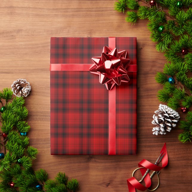 Christmas Plaid Red & Black Wrapping Paper (Holiday Gift)