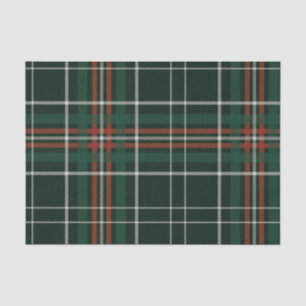 Christmas Plaid Red Green White Simple Pattern Tissue Paper
