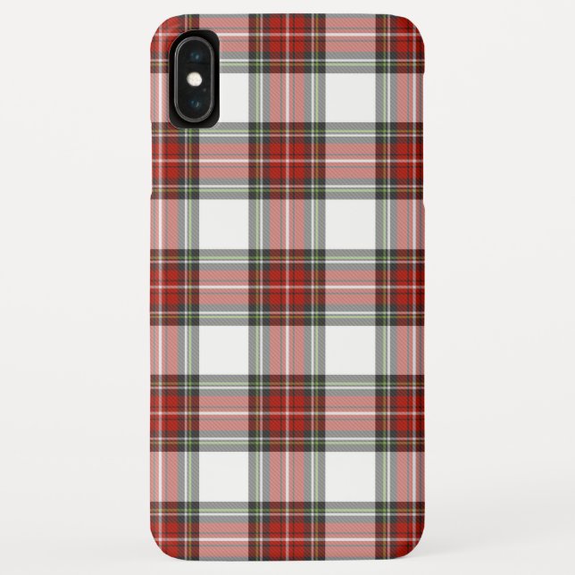 Christmas Plaid Red Tartan Check iPhone Cover Case (Back)