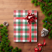 Christmas plaid red white green buffalo pattern