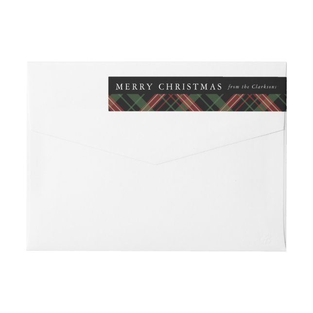 Christmas Plaid Return Address Labels (Back)