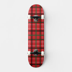 Christmas plaid skateboard