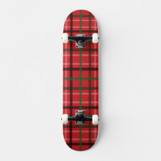 Christmas plaid skateboard