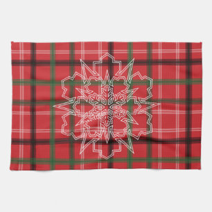 Christmas plaid tea towel