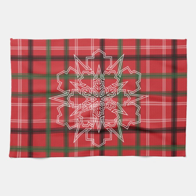 Christmas plaid tea towel (Horizontal)