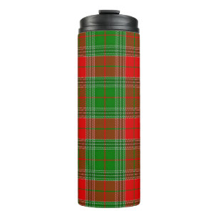 Christmas plaid thermal tumbler