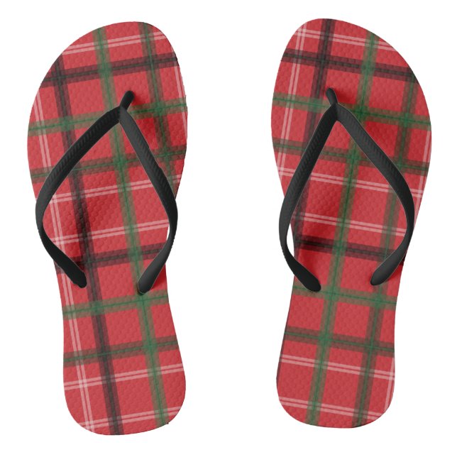Christmas plaid thongs (Footbed)