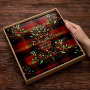 Christmas Plaid Tree Holiday   Tissue Paper