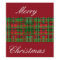 Christmas plaid wine label