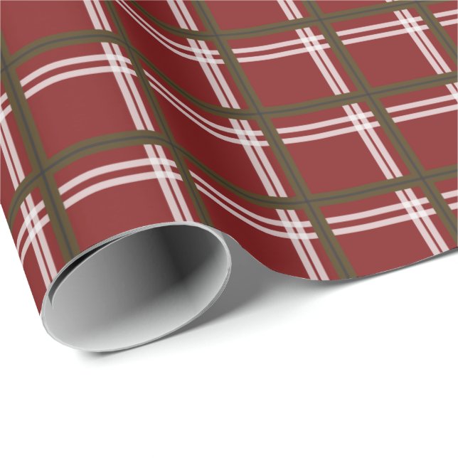 Christmas Plaid Wrapping Paper (Roll Corner)