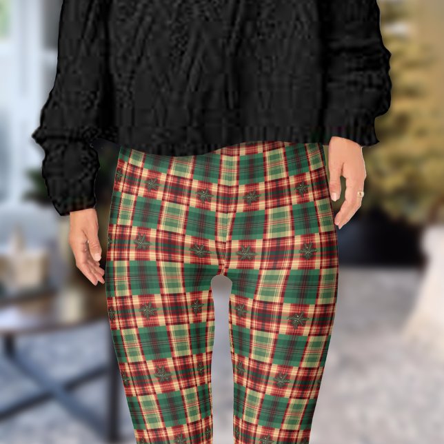 Christmas Plaids Chequered Effect Leggings (Creator Uploaded)