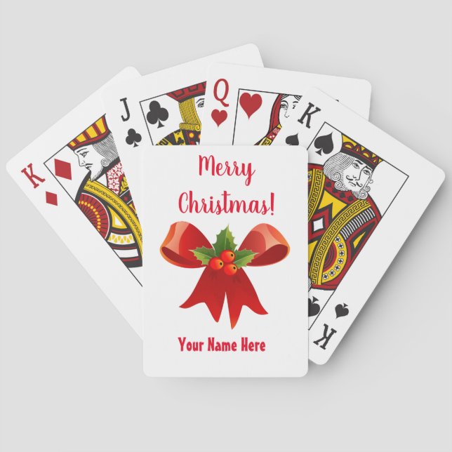 Christmas Playing Cards Personalised (Back)