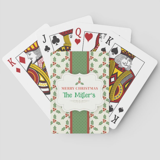 Christmas Playing Cards - Personalised -Add Name (Back)