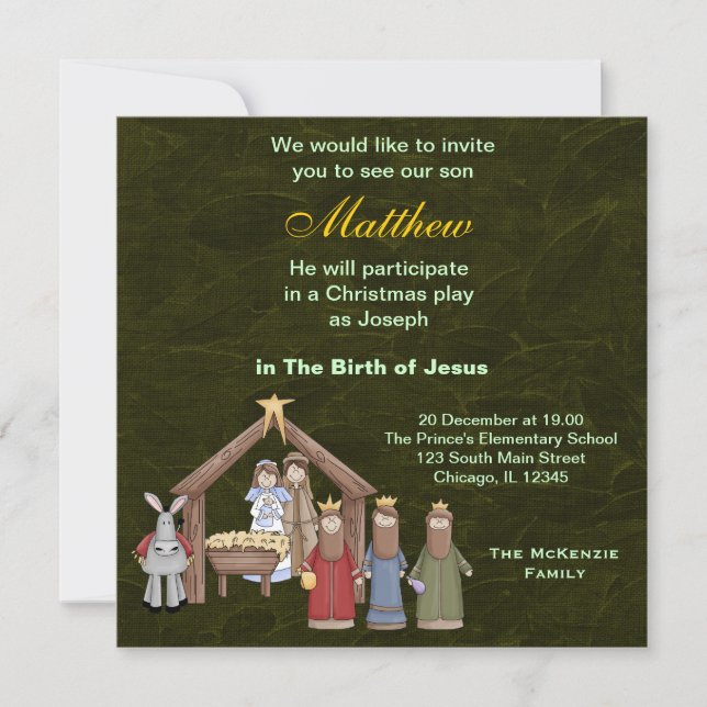 Christmas Plays Invitation (Front)
