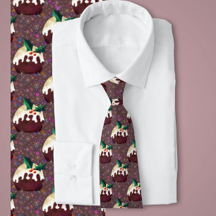 Christmas Plum pudding Tie
