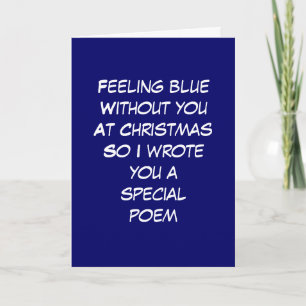CHRISTMAS POEM FOR BLUE WITHOUT YOU HOLIDAY CARD