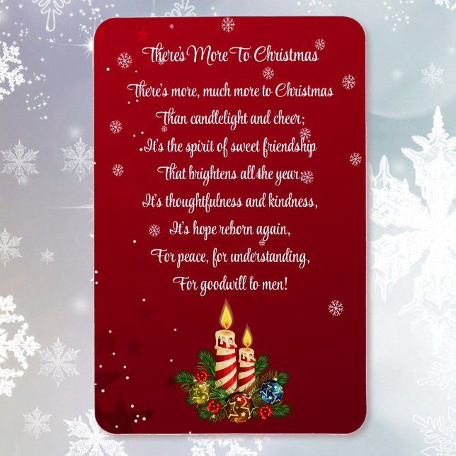 Christmas Poem Friendship Gift 4 x 6 Magnet (Creator Uploaded)