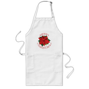 Christmas Poinsetta Long Apron