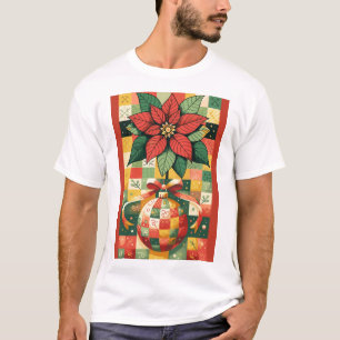 CHRISTMAS POINSETTIA AND ORNAMENT T-Shirt
