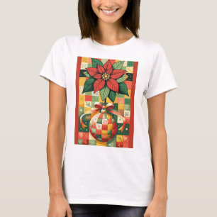 CHRISTMAS POINSETTIA AND ORNAMENT T-Shirt
