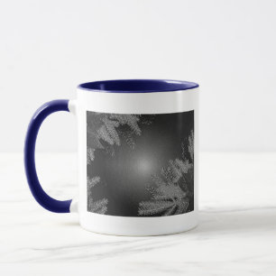 Christmas Poinsettia Black And Grey I Mug