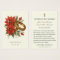 Christmas Poinsettia Catholic Wedding Prayer Card