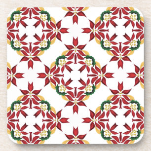 christmas poinsettia coaster