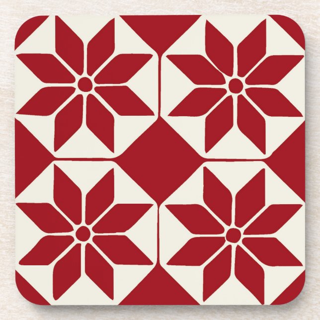Christmas Poinsettia Coaster (Front)