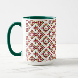 christmas poinsettia coffee mug